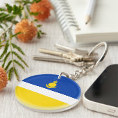 Patriotic Buryatia Flag Sleutelhanger (Voorkant Rechts)