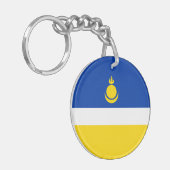 Patriotic Buryatia Flag Sleutelhanger (Voorkant Links)