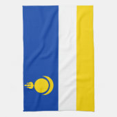 Patriotic Buryatia Flag Theedoek (Verticaal)