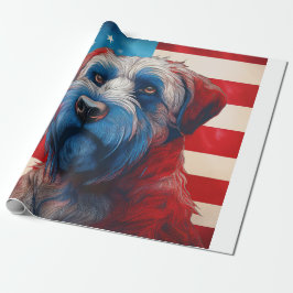 Patriotic Cairn Terrier American Flag Cadeaupapier
