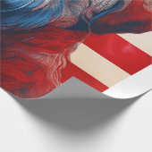 Patriotic Cairn Terrier American Flag Cadeaupapier (Hoek)