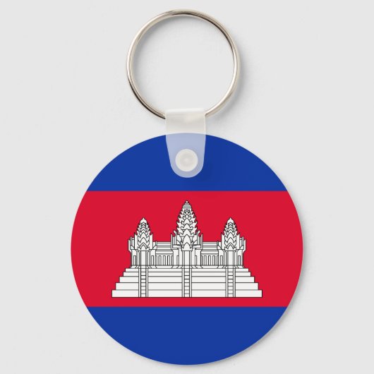 Patriotic Cambodia Flag Sleutelhanger (Voorkant)