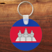 Patriotic Cambodia Flag Sleutelhanger (Voorkant)