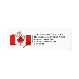 Patriotic CANADA Flag Etiket