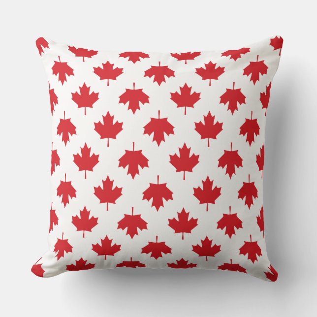 Patriotic Canada Flag Maple Leaf Kussen (Voorkant)