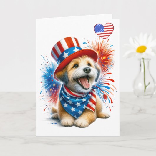 Patriotic Canine Kaart (Kleine Plant)
