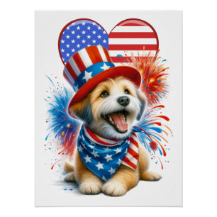 Patriotic Canine POSTER Perfect Poster
