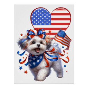 Patriotic Canine POSTER Perfect Poster