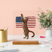 Patriotic Cat American Flag Vintage Vector Design_ (Mariage)