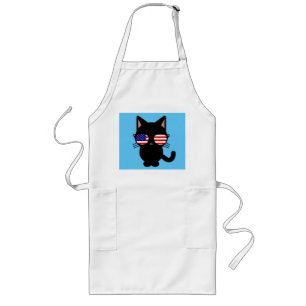 Patriotic Cat Kitchen Schort