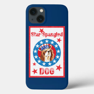 Patriotic Cavalier King Charles Spaniel iPhone 13 Hoesje