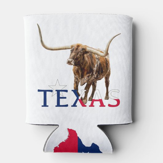 Patriotic Celina, TX & Texas Longhorn Koelbox Blikjeskoeler (Achterkant)