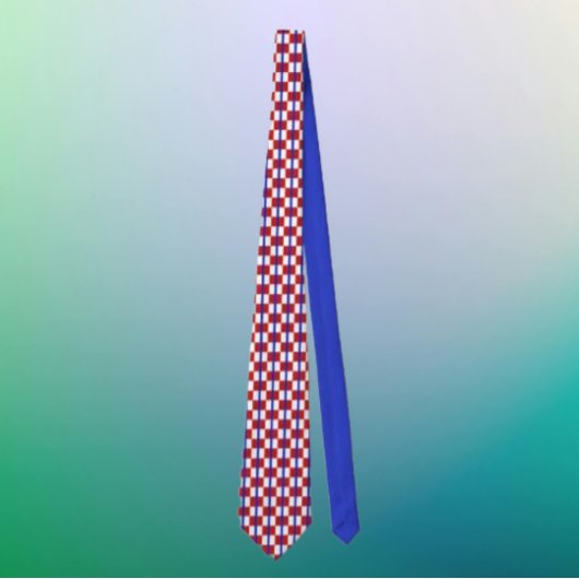 Patriotic Checkerboard Necktie Stropdas