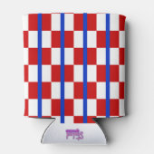 Patriotic Checkerboard Stripe Beverage Cooler (Achterkant)