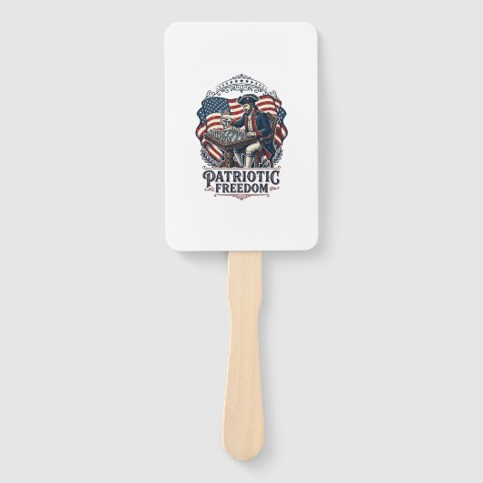 Patriotic Chess Player Vector Graphic Tee Handwaaier (Voorkant)