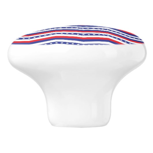 Patriotic Chevron Keramische Knop (Zijkant)