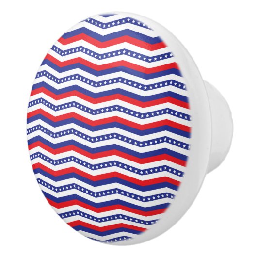 Patriotic Chevron Keramische Knop (Rechts)