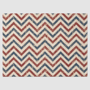 Patriotic Chevron Pattern Tissuepapier