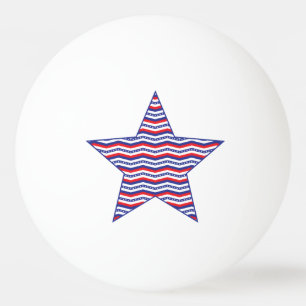 Patriotic Chevron Star Pingpongballen