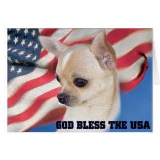 Patriotic Chihuahua-kaart