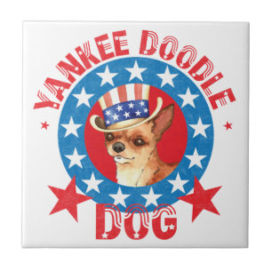 Patriotic Chihuahua Tegeltje