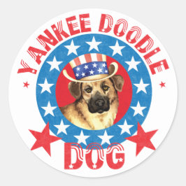 Patriotic Chinook Ronde Sticker