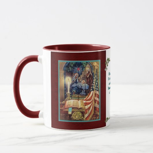 Patriotic Christian American Christmas Mok (Links)