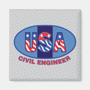 Patriotic Civil Engineer Magneet