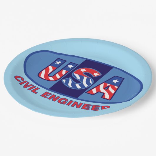 Patriotic Civil Engineer Papieren Bordje (Gekanteld)