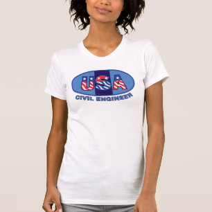 Patriotic Civil Engineer T-shirt