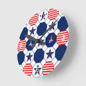 Patriotic Clock with Numbers Ronde Klok (Hoek)