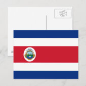Patriotic Costa Rica Flag Briefkaart (Voorkant / Achterkant)
