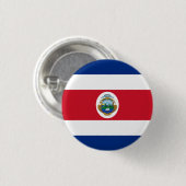Patriotic Costa Rica Flag Ronde Button 3,2 Cm (Voorkant /achterkant)