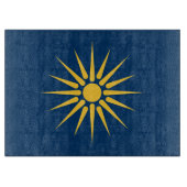 Patriotic cutting board with Flag of Macedonia Snijplank (Voorkant)