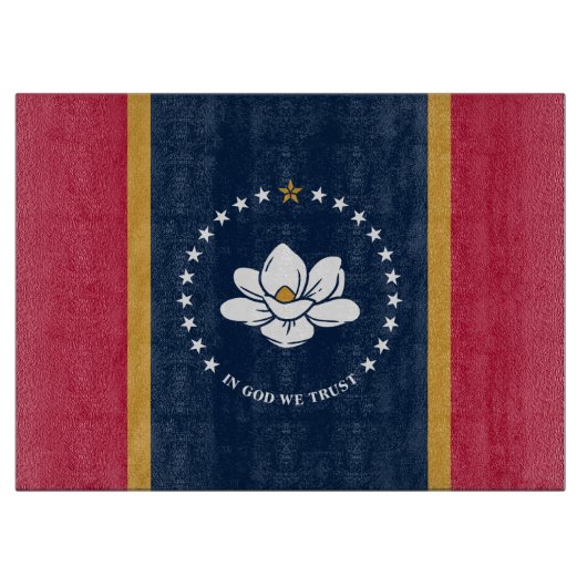 Patriotic cutting board with Flag of Mississippi Snijplank (Voorkant)