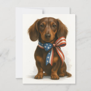 Patriotic Dachshund Briefkaart