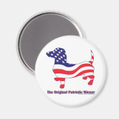 Patriotic Dachshund - Doxie Magneet (Voorkant / Achterkant)