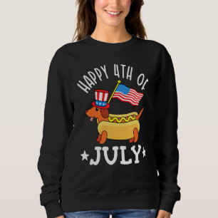 Patriotic Dachshund Hoter Dog Americana 4 juli Trui