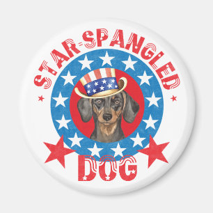 Patriotic Dachshund Magneet