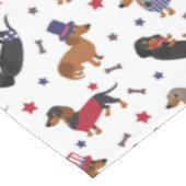 Patriotic Dachshund Tafelkleed (Gekanteld)