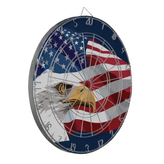 Patriotic Dart Board Dartbord (Voorkant Links)