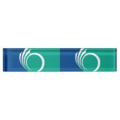 Patriotic desk nameplate with Flag of Ottawa Naambordje (Voorkant)