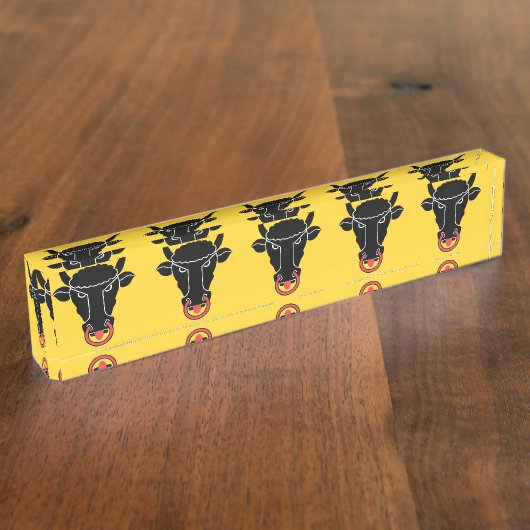 Patriotic desk nameplate with Flag of Uri, Swiss Naambordje (Zijkant)