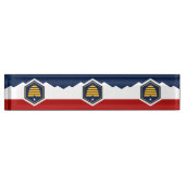Patriotic desk nameplate with Flag of Utah, USA Naambordje (Voorkant)