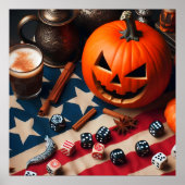 Patriotic Dice Roll: Pumpkin Spice en Liberty Dic Poster (Voorkant)