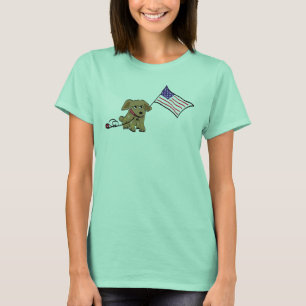 Patriotic Dog Juli 4e T-shirt