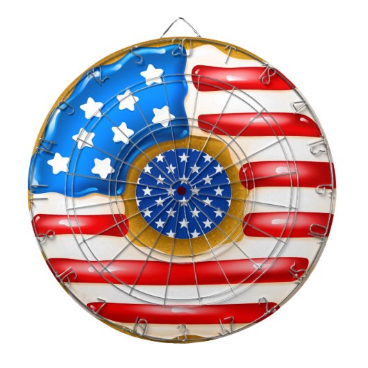 Patriotic Donut Dartboard Dartbord (Voorkant)