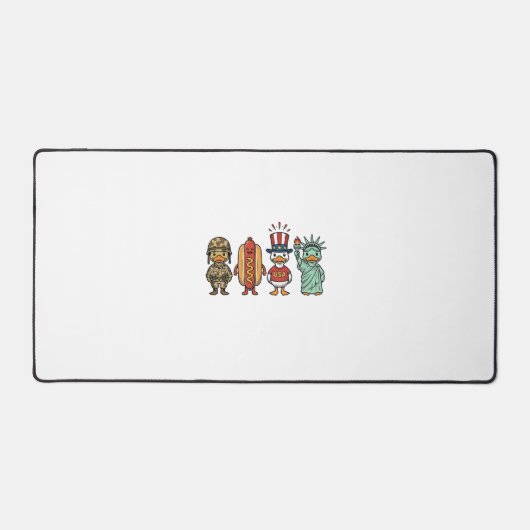 Patriotic Duck and Hot Dog Vintage Vector Shirt_1 (Recto)