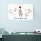 Patriotic Duck Happy 4 juli Spandoek (Beurs)