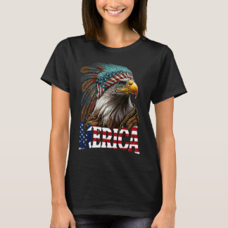Patriotic Eagle American Flag 4th of July Merica   T-shirt